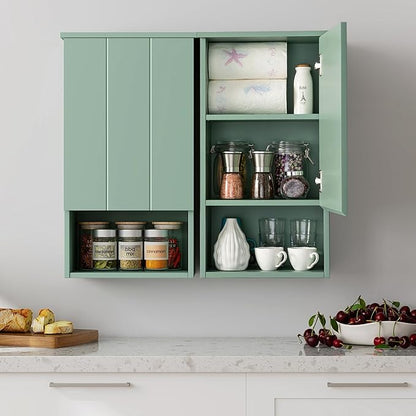 Bathroom Wall Cabinet with Single Door, Soft-Close Hinges, 15x27 inch Wooden - Image 3
