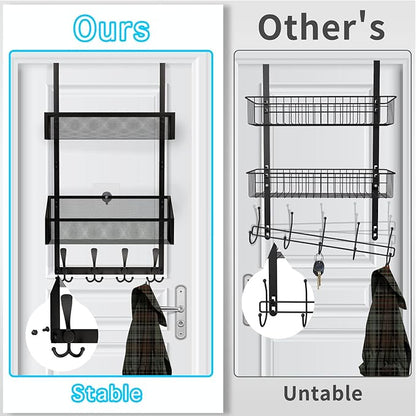Kaiferty Over The Door Hooks Organizer, Coat Rack Over The Door Storage Hanger - Image 2