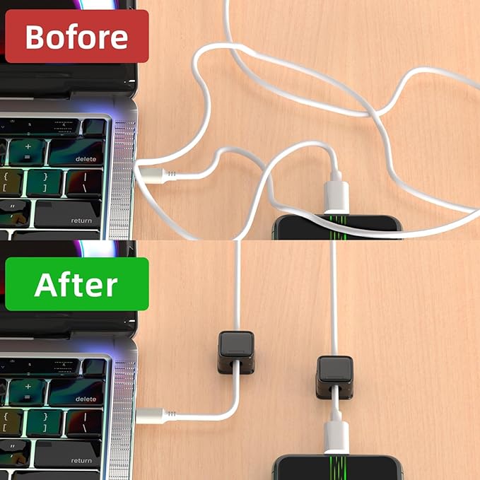 16 Pack Magnetic Cord Organizer Holder, Strong Adhesive Desk Cable Management - Image 8