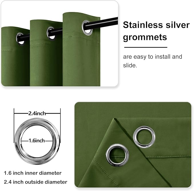 DWCN Blackout Curtains for Living Room, Room Drakening Curtains for Bedroom - Image 4