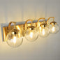 Beionxii 4-Light Bathroom Vanity Light Fixtures, 3 Light Brushed Gold Bathroom by Beionxii