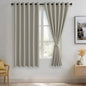 JIUZHEN Silver Grey Blackout Curtains by JIUZHEN