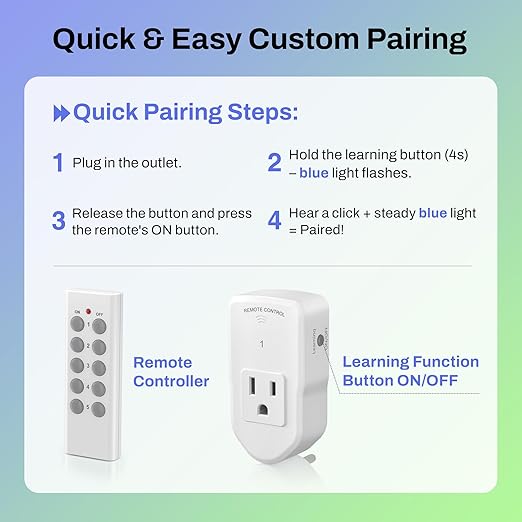 BN-LINK Wireless Remote Control Outlet Electrical Switch - Image 7