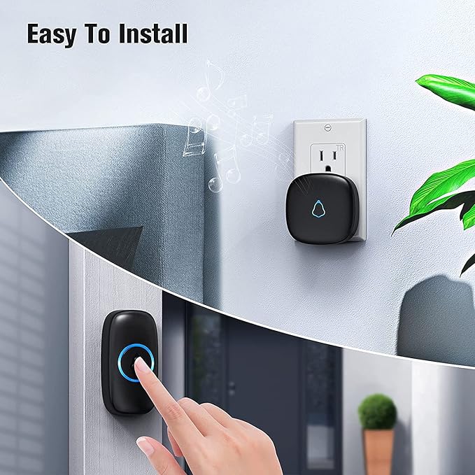 SECRUI Wireless Doorbell with 3Receivers 2 Push Buttons, Easy installation - Image 2