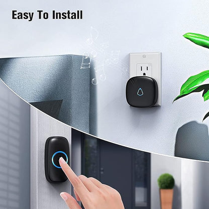 SECRUI Wireless Doorbell with 3Receivers 2 Push Buttons, Easy installation - Image 2