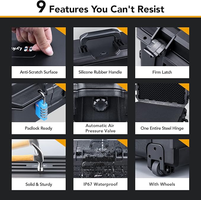 Lykus HC-7240 Large Waterproof Hard Case - Image 5