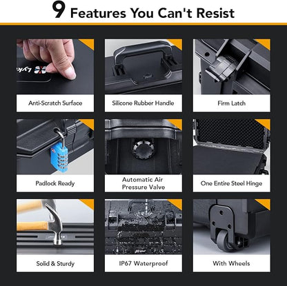 Lykus HC-7240 Large Waterproof Hard Case - Image 5