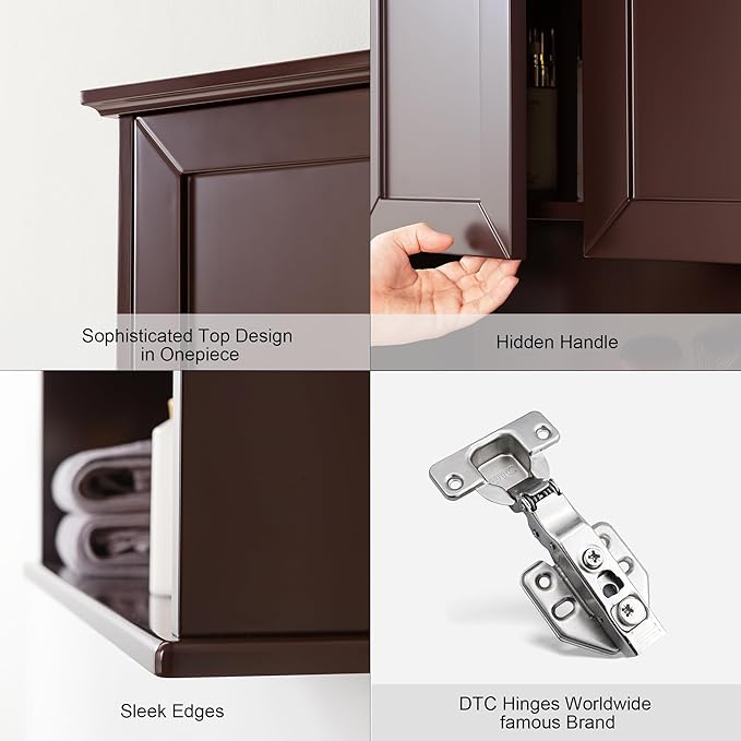 Wall Cabinet, 23x29 inch Medicine Cabinet, Over Toilet Storage - Image 6