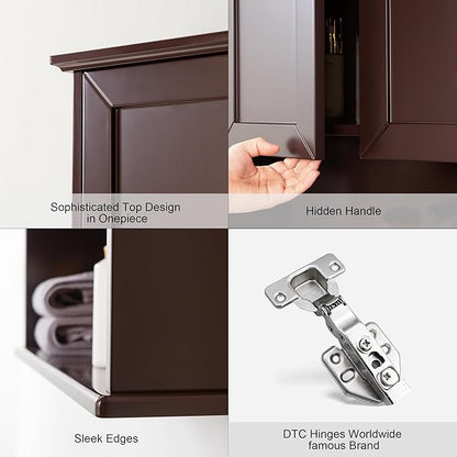 Wall Cabinet, 23x29 inch Medicine Cabinet, Over Toilet Storage - Image 6