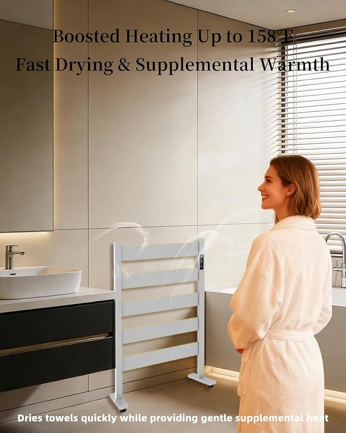 Heated Towel Rack – Rapid PTC Heating, LED Timer Control, High Temp & Large - Image 9