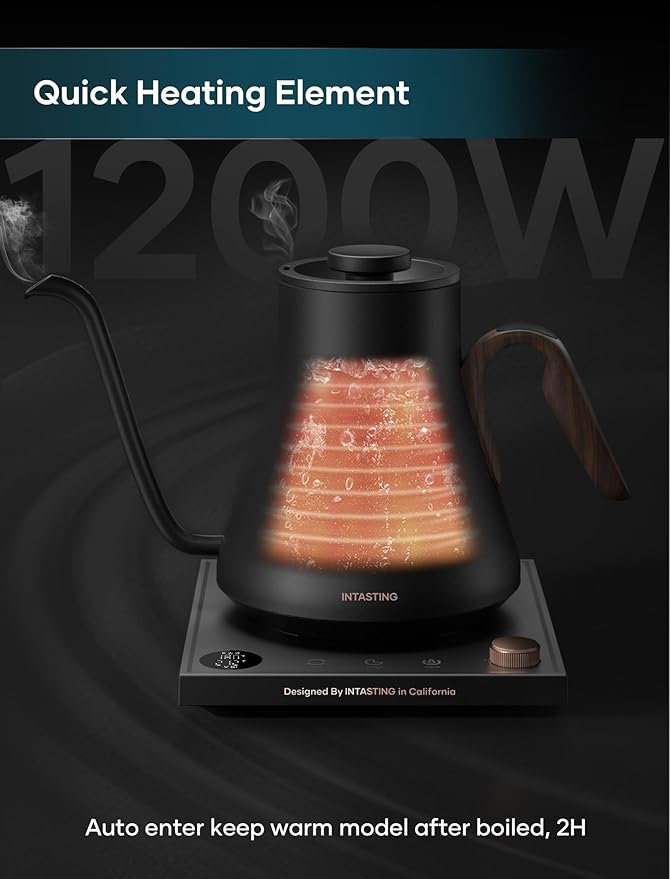 Electric Kettle, Gooseneck Electric Kettle, ±1℉ Precise Temperature Control - Image 5
