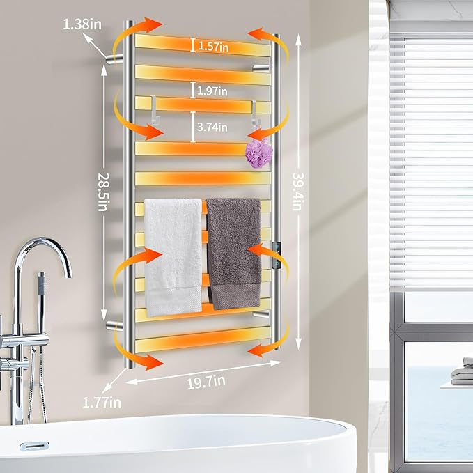 Heated Towel Rack for Bathroom, Towel Warmer - Image 5