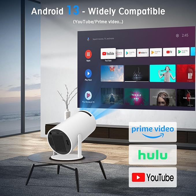 Mini Projector, Support 4K 1080P Portable Projector - Image 2