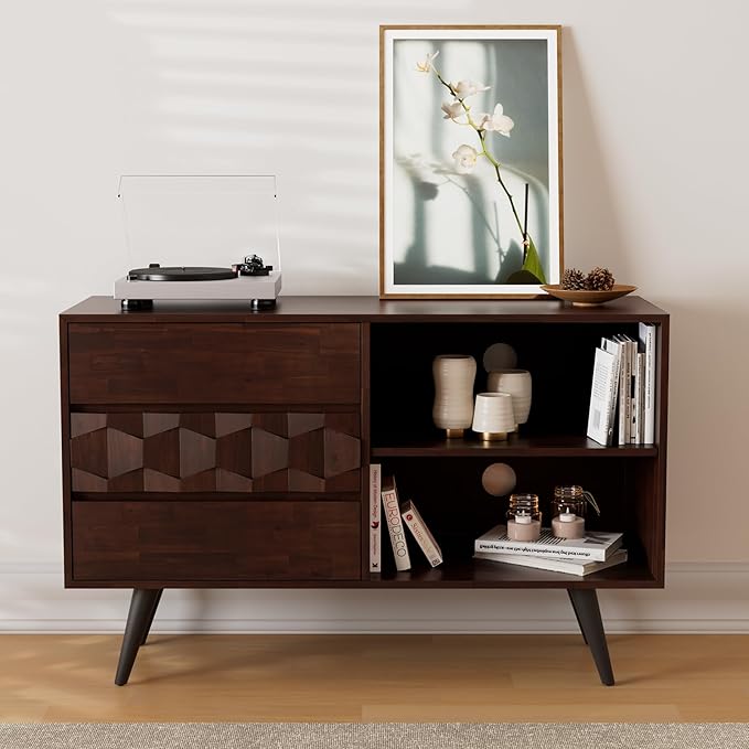 Bme Georgina 45 Inch Solid Wood TV Stand, Under 10 Minutes Assembly - Image 6