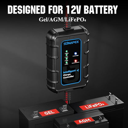 Sunapex Solar Charger Controller 12V: 10A PWM Intelligent Solar Panel - Image 3
