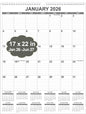 Large Calendar 2026 with Spiral Bound by Runtioval