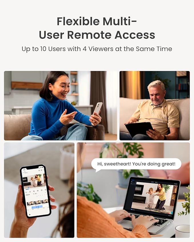 REOLINK 4MP Indoor Security Camera E1, Plug-in 2.4G Wireless WiFi 6 - Image 7