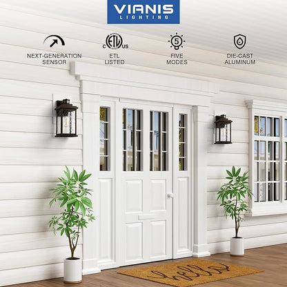 VIANIS Large Adjustable-Sensitivity Motion Sensor Outdoor Lights, Oil-Rubbed - Image 5