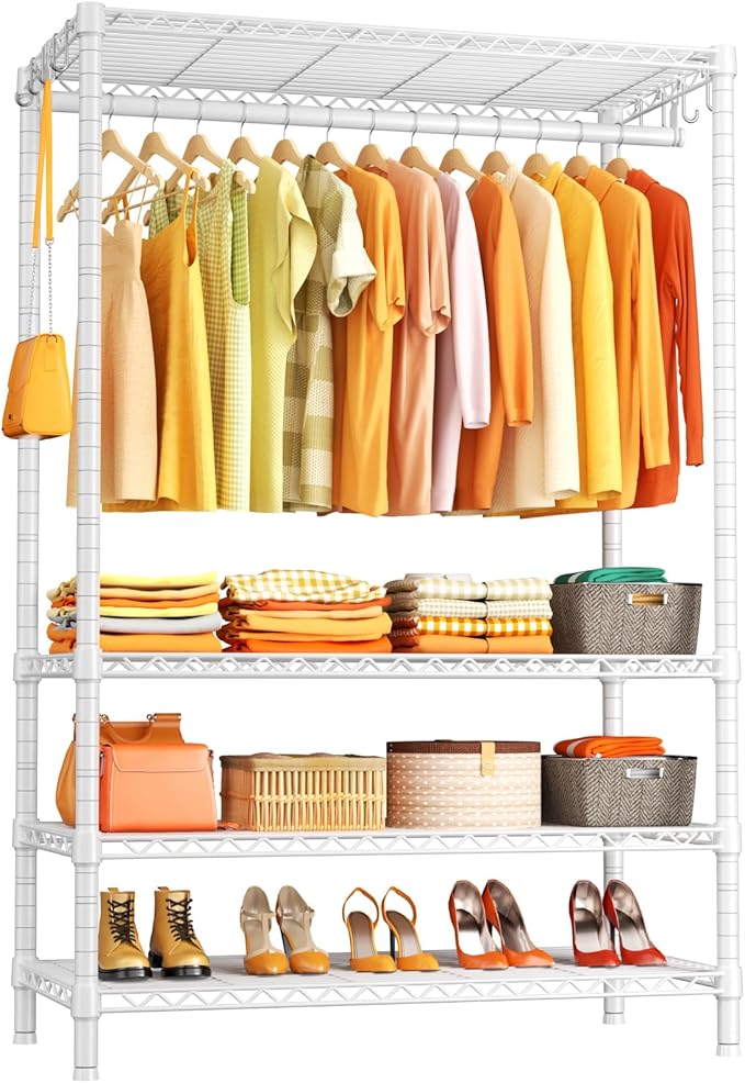 Ulif H4 Plus Garment Rack, 4-Tier Portable Clothes and Clothing Rack by Ulif
