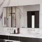 ISKM Brushed Silver Bathroom Mirror, 55 x 30 Inch Rounded Rectangle Silver by ISKM-IStillKeepMovin