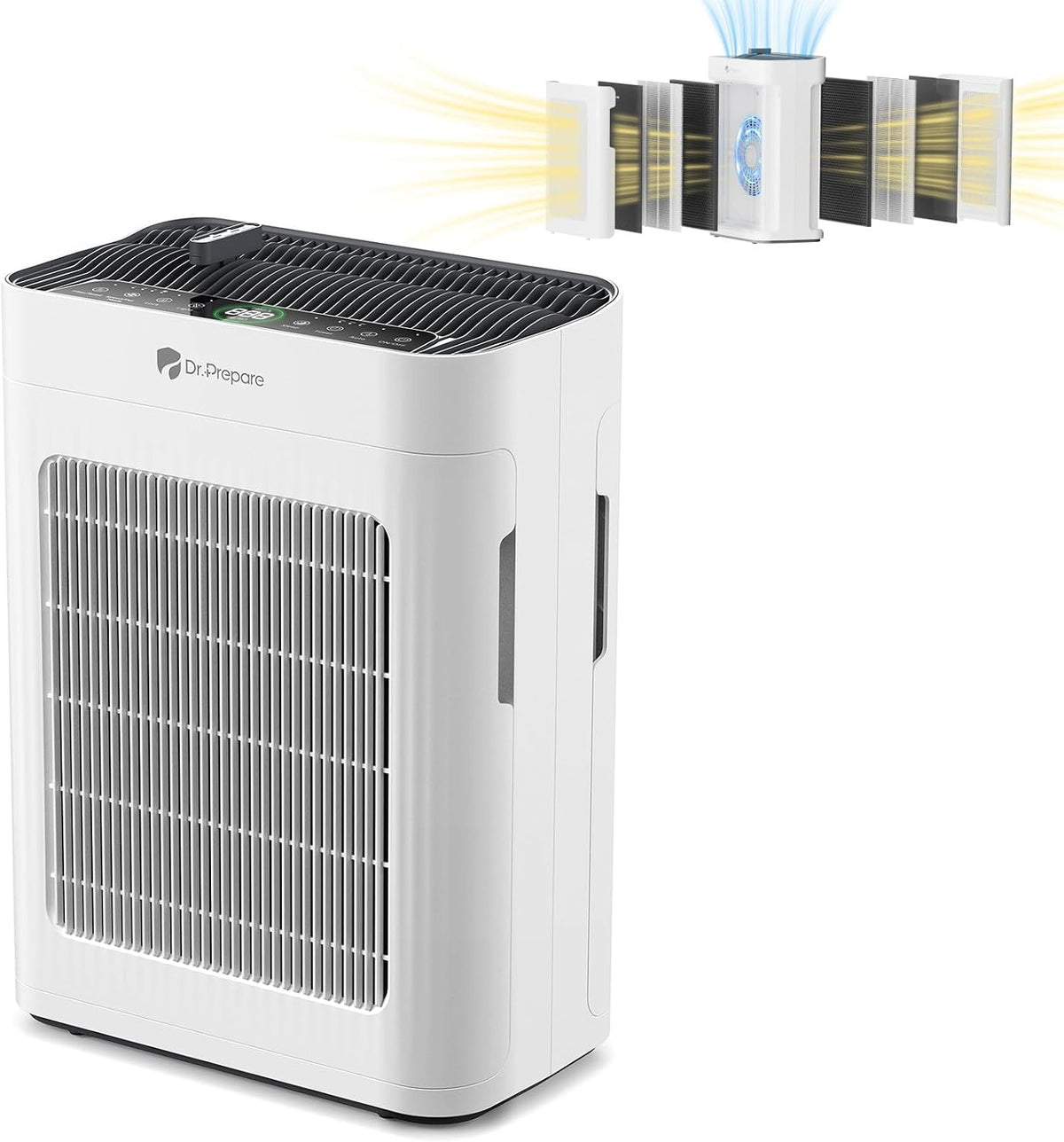 dr.prepare air purifiers for bedroom large room up, view 9
