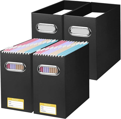 BALEINE File Organizer Box, Cardboard File Folder Organizer by BALEINE