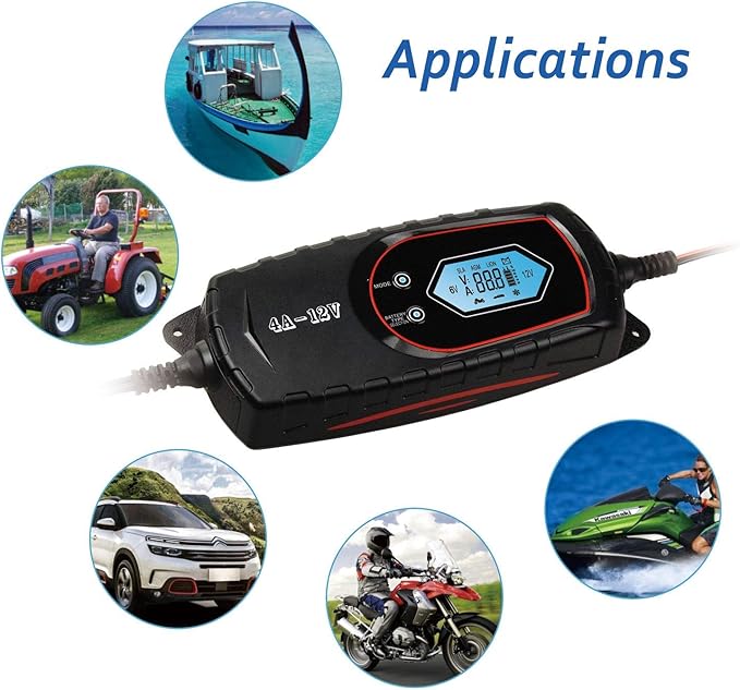 GOOSUO Car Trickle Battery Charger, Battery Maintainer Automatic, 6V 12V Fully - Image 6