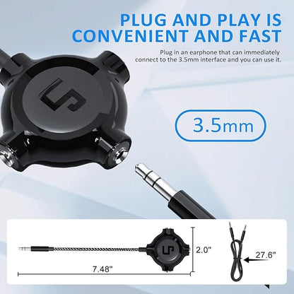 LP Headphone Splitter, Nylon-Braided 3.5mm Audio Stereo Splitter, Male to 3 - Image 6