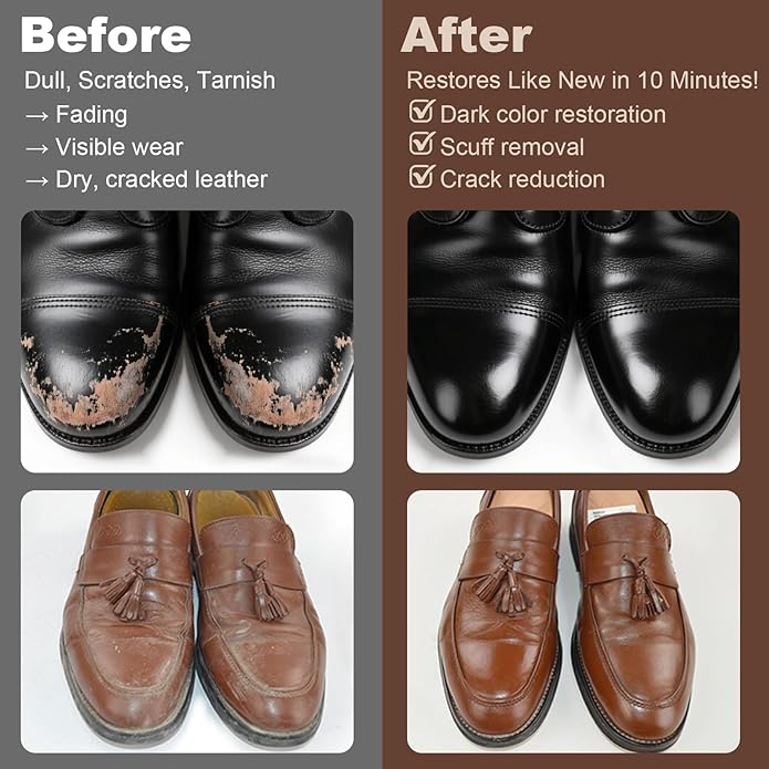 15Pcs Shoe Care Kit with Men & Women, Shoe Polish Brush Black Brown Neutral - Image 2