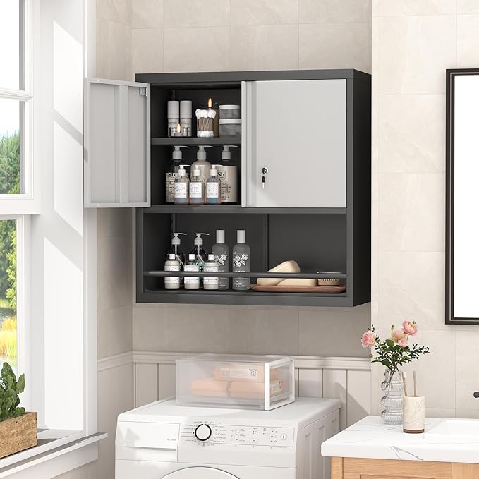 GREATMEET 31" H Metal Garage Storage Cabinets - Image 4