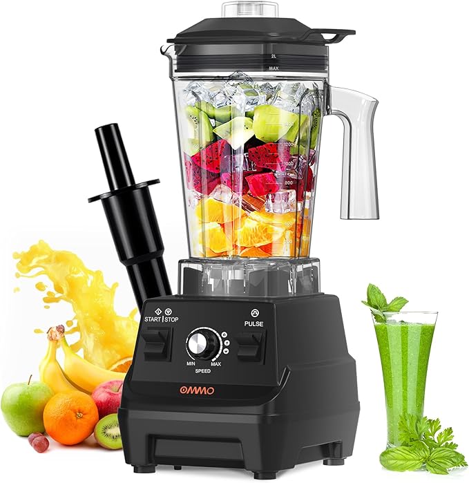 OMMO Blender 1800W, Professional High Speed Countertop Blender by OMMO