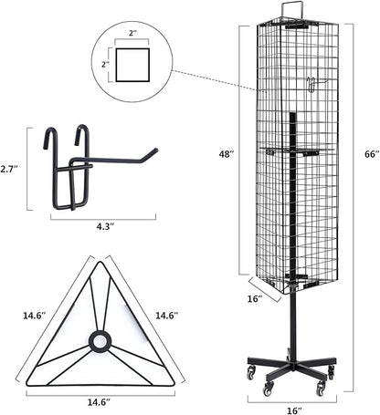 NectaCol Triangular Gridwall Panel Display Stand - Image 3