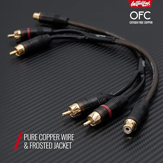 Install Link RCA Audio Cable for Subwoofer or Stereo Cable, Y Adapter 1-Female - Image 9