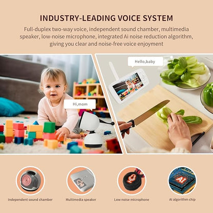 Smart Baby Monitor with 1080P Camera, Night Vision, 2-Way Audio & Cry Detection - Image 6
