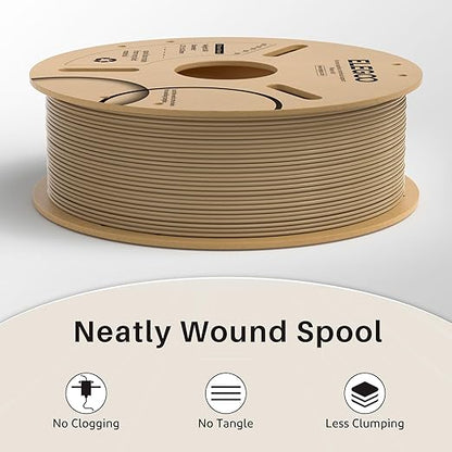 ELEGOO Wood PLA Filament 1.75mm 1KG, Real Wood Fibers Filled 3D Printer - Image 5