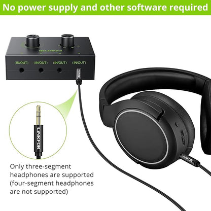 LiNKFOR 4 Port 3.5mm Stereo Audio Switch, 4 Way Stereo Audio Selector, 4 Input - Image 5