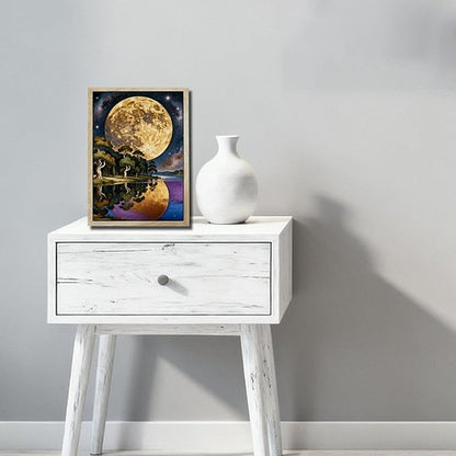 URVIP LED Glowing Photo Frame, 3D Starry-Sky Blue Moon Wall Art, 9x12 Inches - Image 5