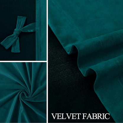 JIUZHEN Velvet Curtains 84 Inch Long–Soft Retro Velvet Blackout Thermal - Image 6