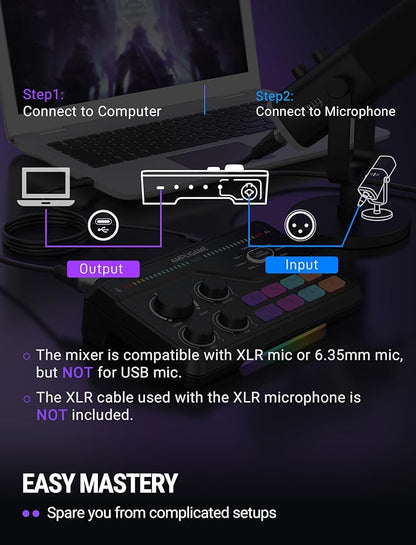 Fifine Gaming Mixer for Voice Chat and Streaming- 7.1ch Surround Sound - Image 8