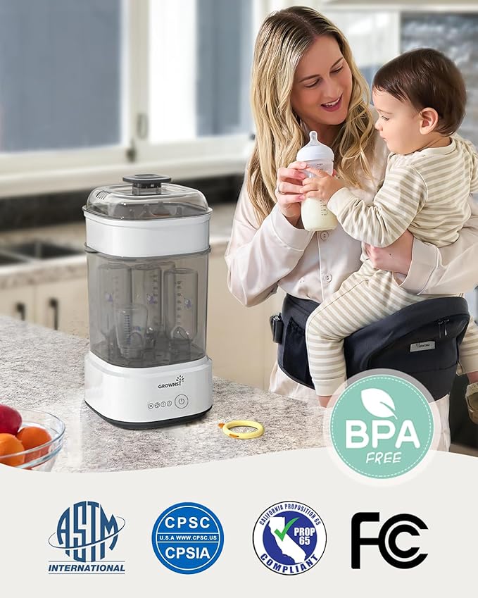 Bottle Sterilizer and Dryer, Compact Electric Steam Baby Bottle Sterilizer - Image 8