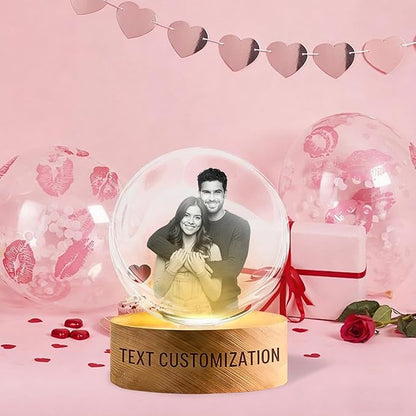 LOVEVEN Personalized 3D Crystal Ball Night Light by Unknown