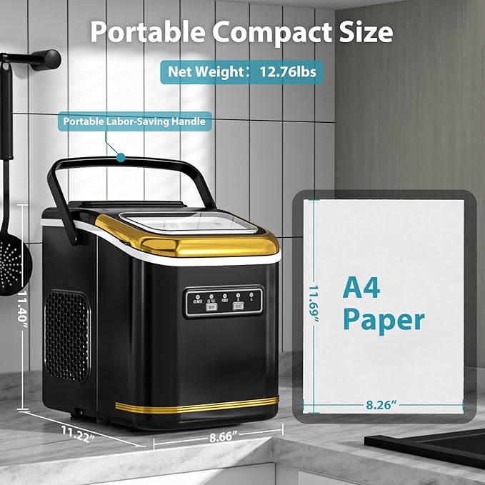 Ice Maker Machine Countertop Portable Compact Small Bullet Ice Maker - Image 2