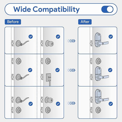 Smart Keypad Door Lock with Handle: NICE DIGI Keyless Entry Fingerprint Lock - Image 6