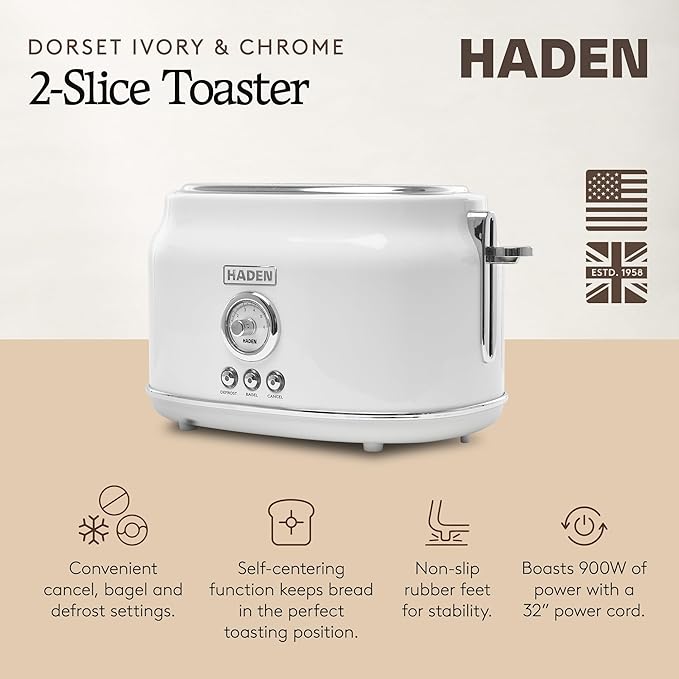Haden Dorset 2 Slice Extra Wide Slot Toaster - Image 2