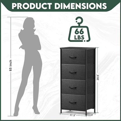 4 Fabric Drawer Dresser for Bedroom, Chest of Drawers - Image 3