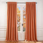 Lazzzy Halloween Blackout Velvet Curtains Orange Fall Decor Thermal Insulated by Lazzzy