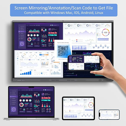 Shiarffe X5 Smart Board 65 Inch 4K Interactive Whiteboard Google EDLA-Certified - Image 4