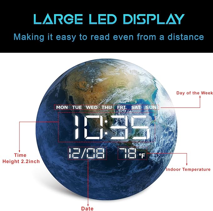 HOMLOVE Digital Wall Clock - Image 3