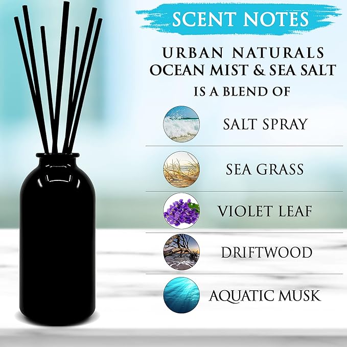 Urban Naturals Ocean Mist & Sea Salt Reed Diffuser Set | Made - Image 2