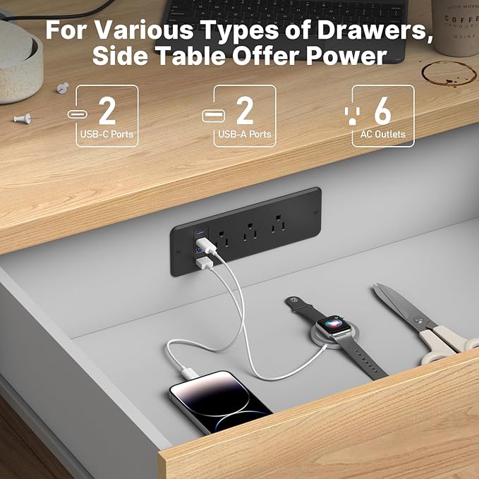 CCCEI 6 Outlets Dual Side Recessed Power Strip - Image 4